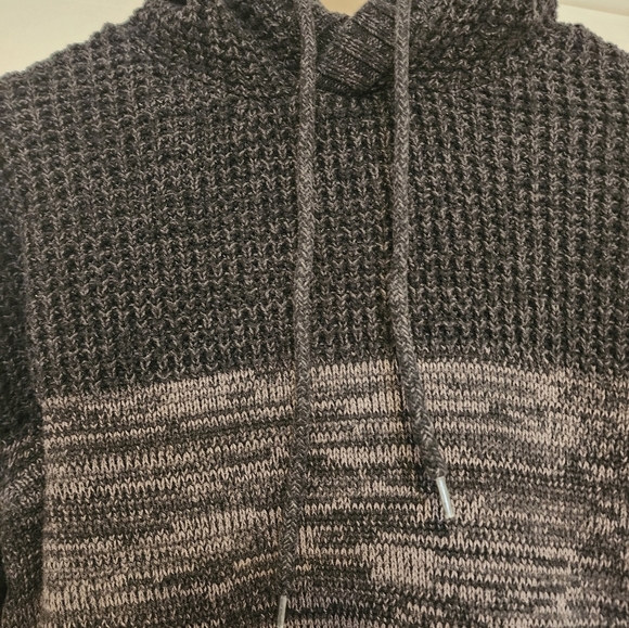 Retrofit Vintage  Black & Gray Color Block Men's Pullover Hoodie Size L - Picture 5 of 7